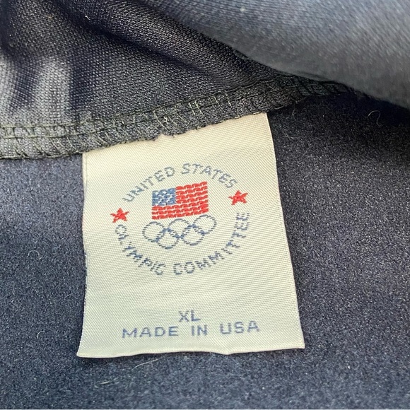 USA Olympic Track Jacket Full Zip Black Size XL MADE IN USA - Picture 13 of 13